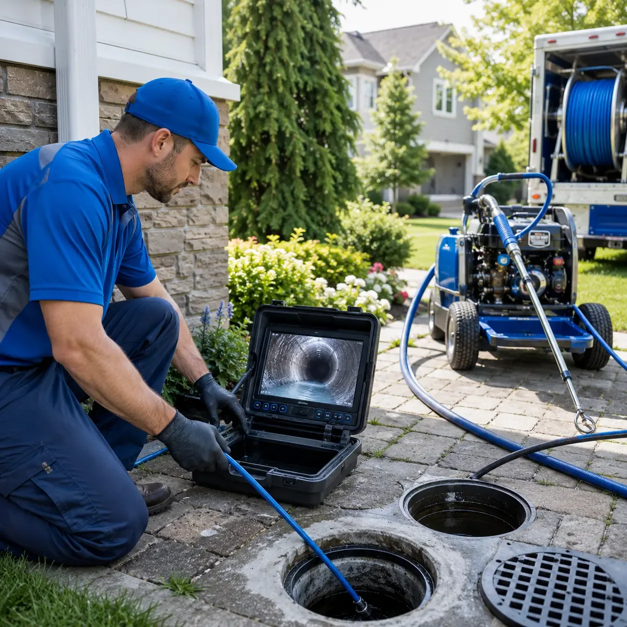 Outdoor drain cleaning professionals serving Alpine, NY