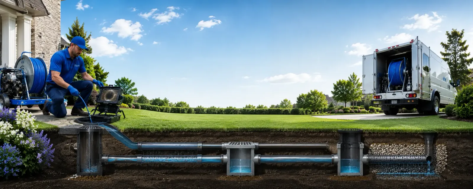 Outdoor drain cleaning information for Alpine, NY